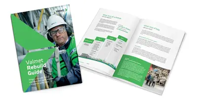 Valmet downloadable Rebuild guide cover and spread
